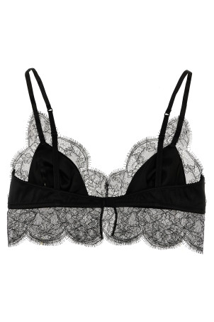 Чорний атласний бюстгальтер з мереживом DOLCE & GABBANA O1C58TFUAD8N0000 Чорний атласний бюстгальтер з мереживом DOLCE & GABBANA O1C58TFUAD8N0000