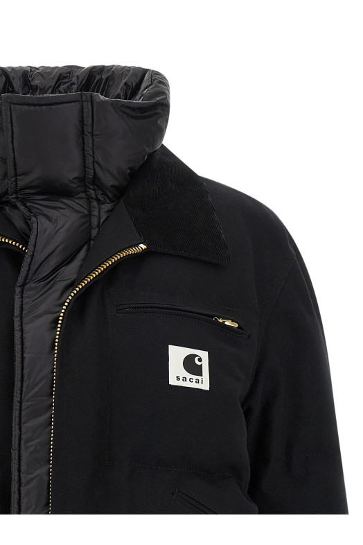 Sacai x Carhartt Wip capsule double-layer jacket Black