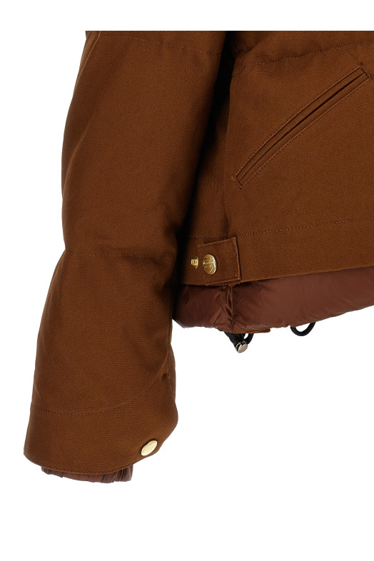 Sacai x Carhartt Wip capsule double-layer jacket Brown