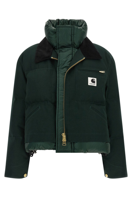 Sacai x Carhartt Wip capsule double-layer jacket Green