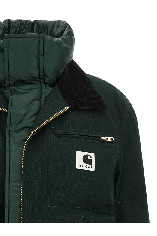 Sacai x Carhartt Wip capsule double-layer jacket Green