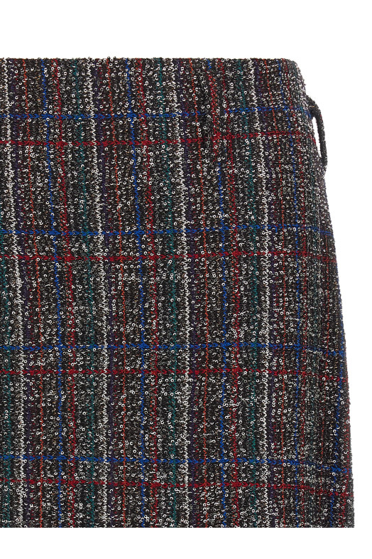 Sequin tartan skirt Multicolor