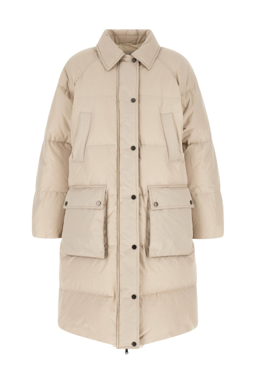 'Shiny Zipper Pull' down jacket Beige 'Shiny Zipper Pull' down jacket Beige