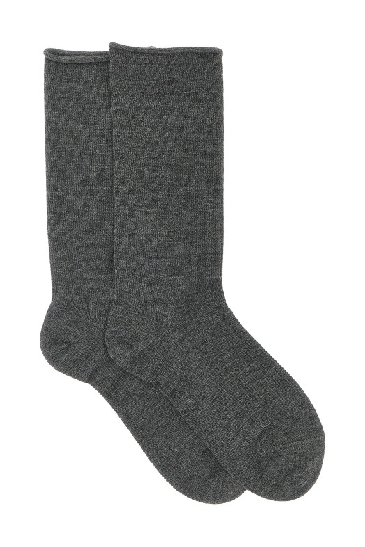 Кашемірові трикотажні шкарпетки Сірі BRUNELLO CUCINELLI M64945019C079