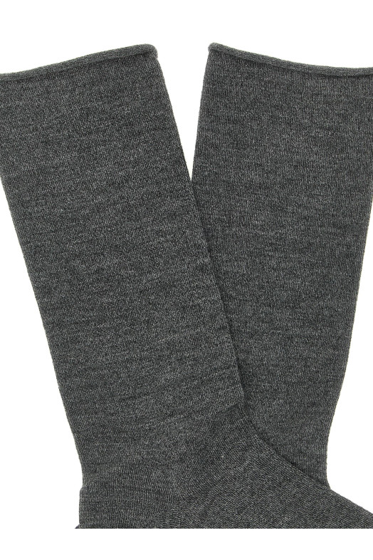 Кашемірові трикотажні шкарпетки Сірі BRUNELLO CUCINELLI M64945019C079