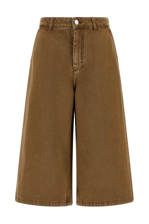 Джинсові шорти-бермуди Коричневі AMI PARIS FSO809DE0112216