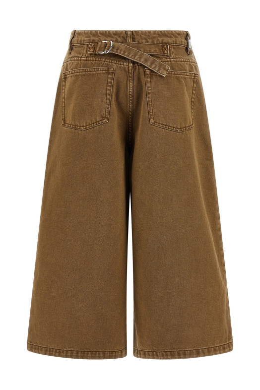 Джинсові шорти-бермуди Коричневі AMI PARIS FSO809DE0112216