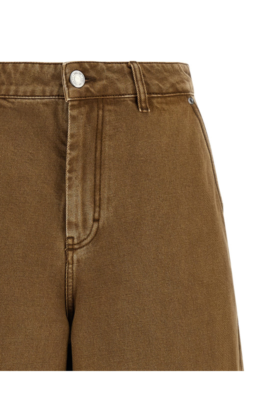 Джинсові шорти-бермуди Коричневі AMI PARIS FSO809DE0112216