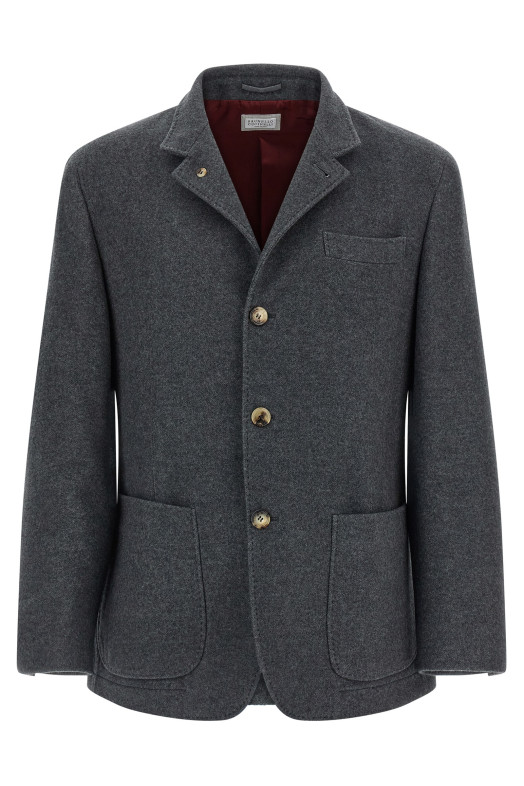 Кашеміровий блейзер Сірий BRUNELLO CUCINELLI MT4016265C029
