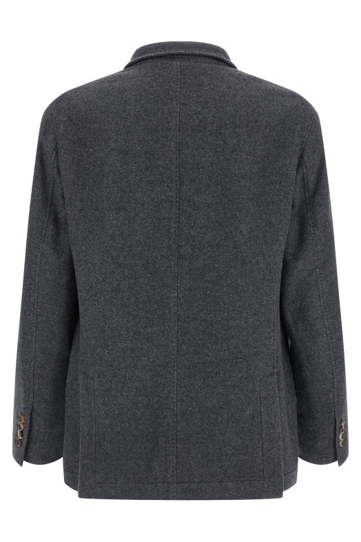 Кашеміровий блейзер Сірий BRUNELLO CUCINELLI MT4016265C029