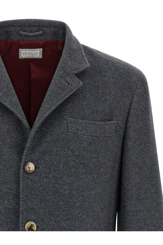 Кашеміровий блейзер Сірий BRUNELLO CUCINELLI MT4016265C029