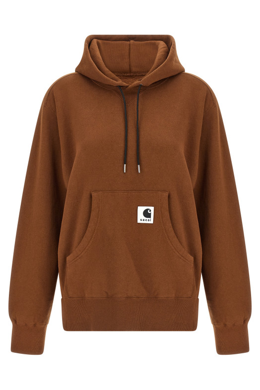 Sacai x Carhartt Wip capsule hoodie Brown