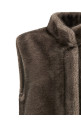 Штучне хутро жилетка коричневий MK2588SILVERGREY