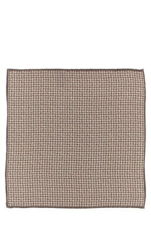 Double face silk pocket clutch Brown