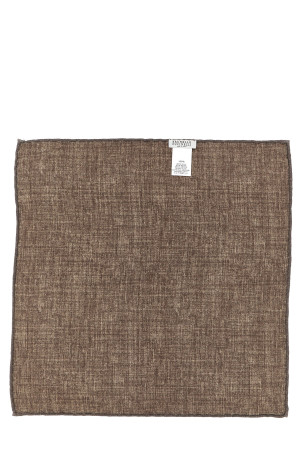 Double face silk pocket clutch Brown