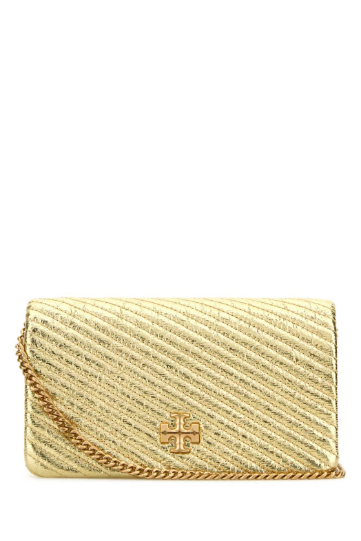 Gold leather Kira clutch TORY BURCH (162140) Gold leather Kira clutch TORY BURCH (162140)