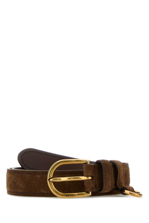 Коричневый замшевый ремень PRADA (1CS144054) Коричневый замшевый ремень PRADA (1CS144054)