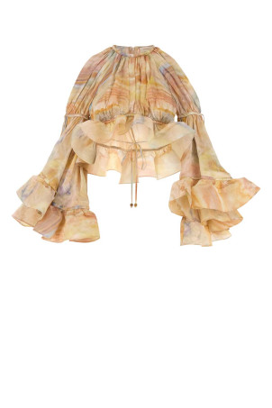 Printed silk crop-top ZIMMERMANN (2915TS253)