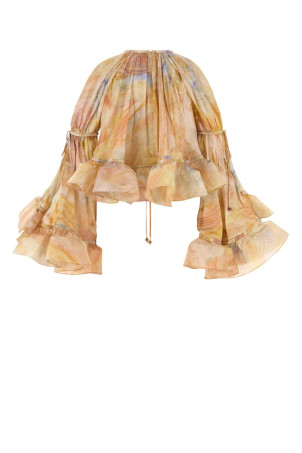 Printed silk crop-top ZIMMERMANN (2915TS253)