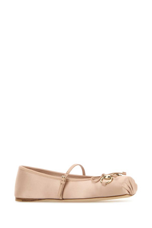 Пастельно-розовые атласные балетки GUCCI (814321FAD6B) Пастельно-розовые атласные балетки GUCCI (814321FAD6B)