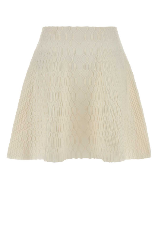 Ivory knit skirt BALMAIN (FF0LB923KJ03)