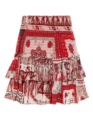Хлопковая мини-юбка с принтом Nomini ISABEL MARANT ETOILE (JU0022FDC1J16E) Хлопковая мини-юбка с принтом Nomini ISABEL MARANT ETOILE (JU0022FDC1J16E)