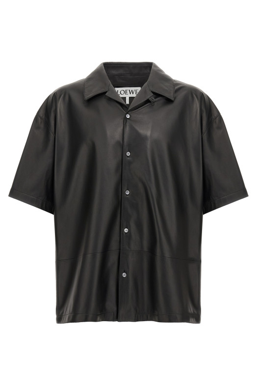 Nappa leather shirt Black