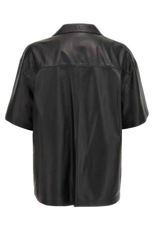 Nappa leather shirt Black