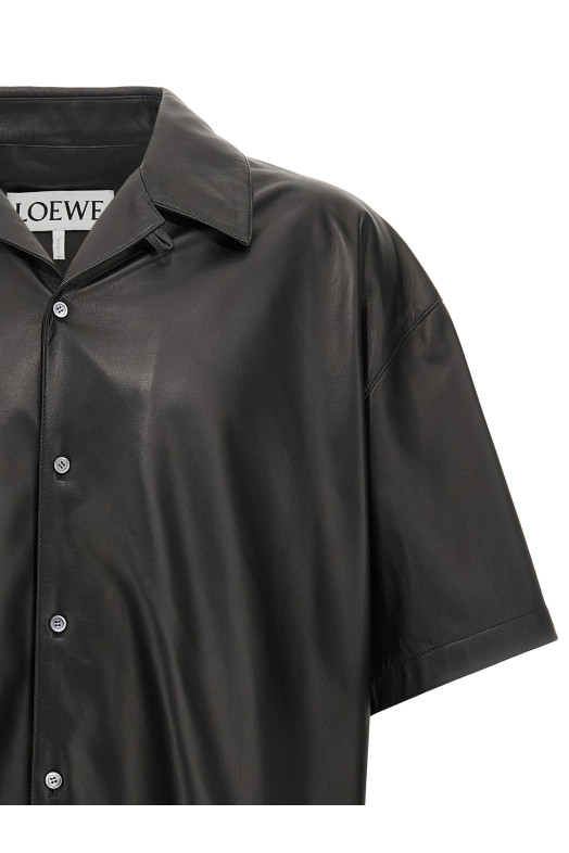 Nappa leather shirt Black