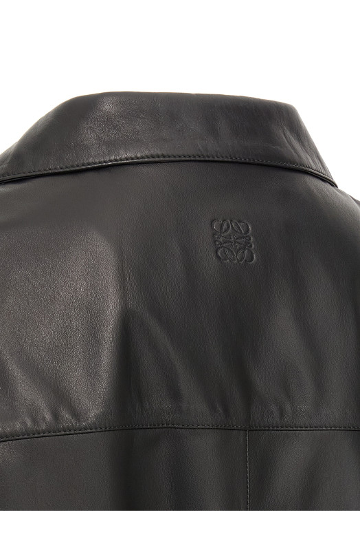 Nappa leather shirt Black