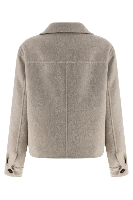 Кашемировое пальто Серое BRUNELLO CUCINELLI MD5037424C063