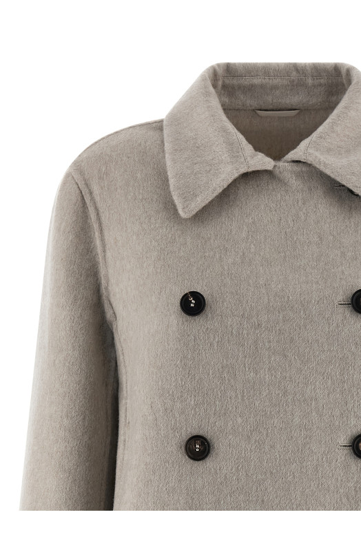 Кашемировое пальто Серое BRUNELLO CUCINELLI MD5037424C063