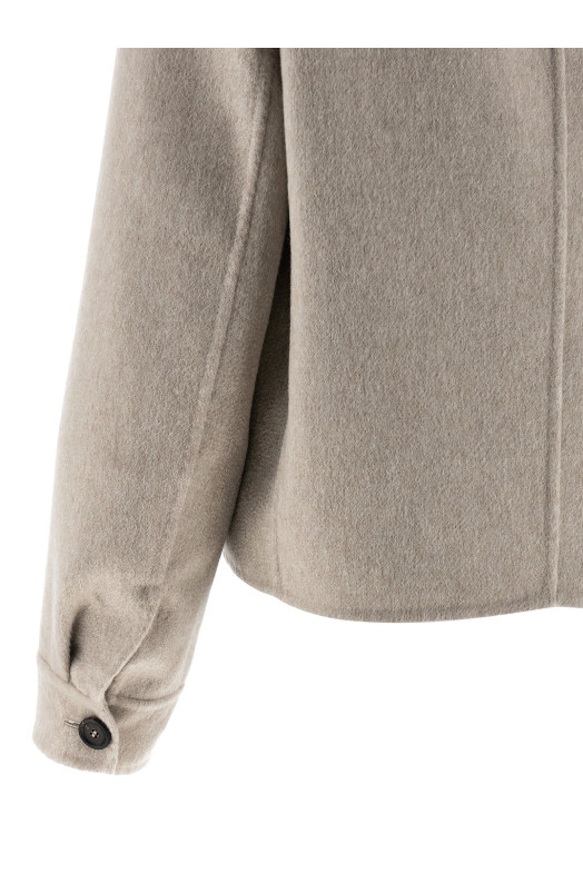 Кашемировое пальто Серое BRUNELLO CUCINELLI MD5037424C063