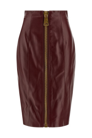 Front zip skirt Bordeaux Front zip skirt Bordeaux