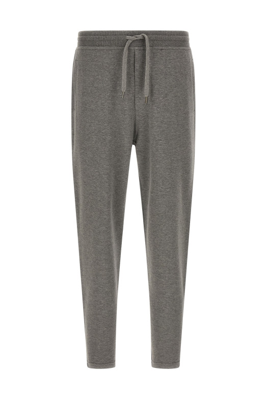 Джоггеры из хлопковой смеси, серые BRUNELLO CUCINELLI MM8313243GC1253