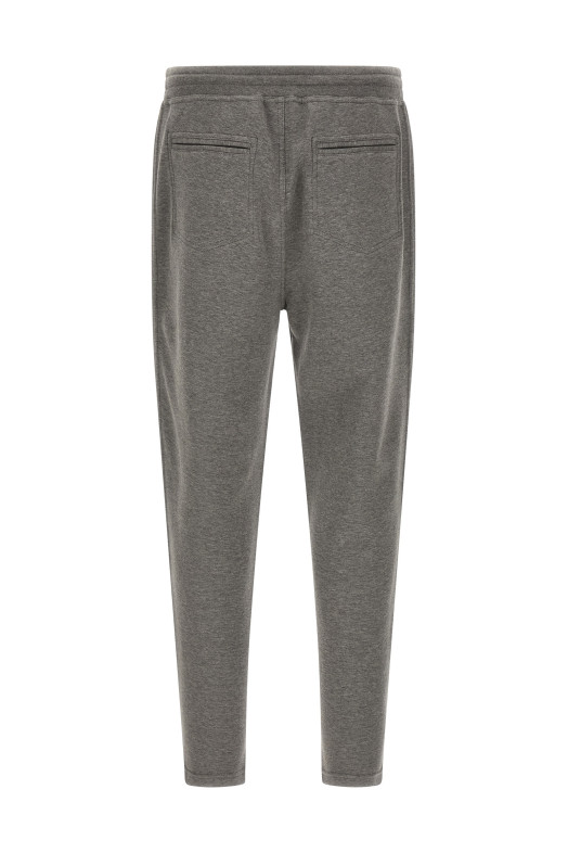 Джоггеры из хлопковой смеси, серые BRUNELLO CUCINELLI MM8313243GC1253