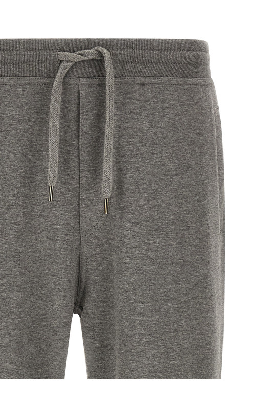Джоггеры из хлопковой смеси, серые BRUNELLO CUCINELLI MM8313243GC1253