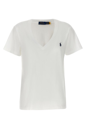 Logo embroidery t-shirt White