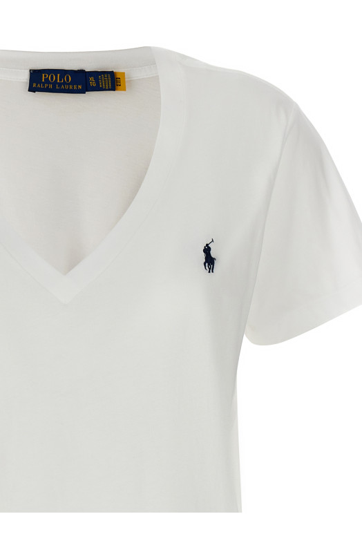 Logo embroidery t-shirt White