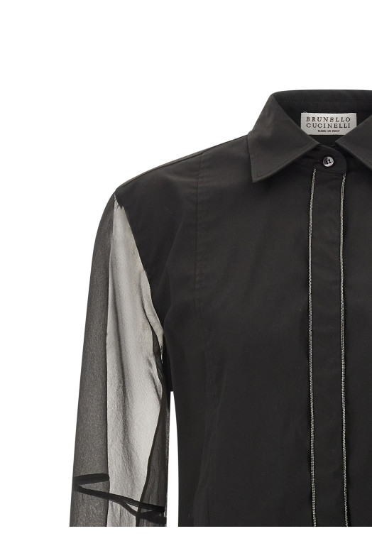 Двошарова сорочка Чорна BRUNELLO CUCINELLI MP091MQ406C101