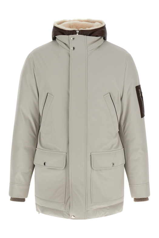 Нейлонова парка з мембраною Сіра BRUNELLO CUCINELLI MV4061627CRM33