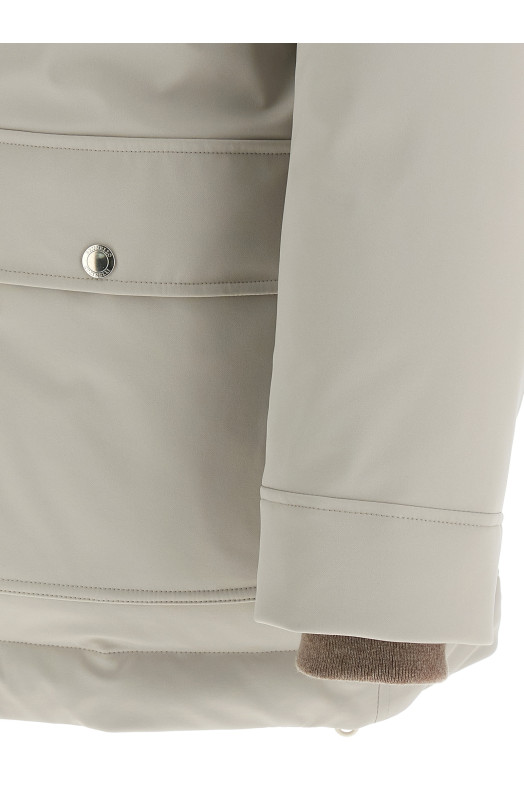 Нейлонова парка з мембраною Сіра BRUNELLO CUCINELLI MV4061627CRM33