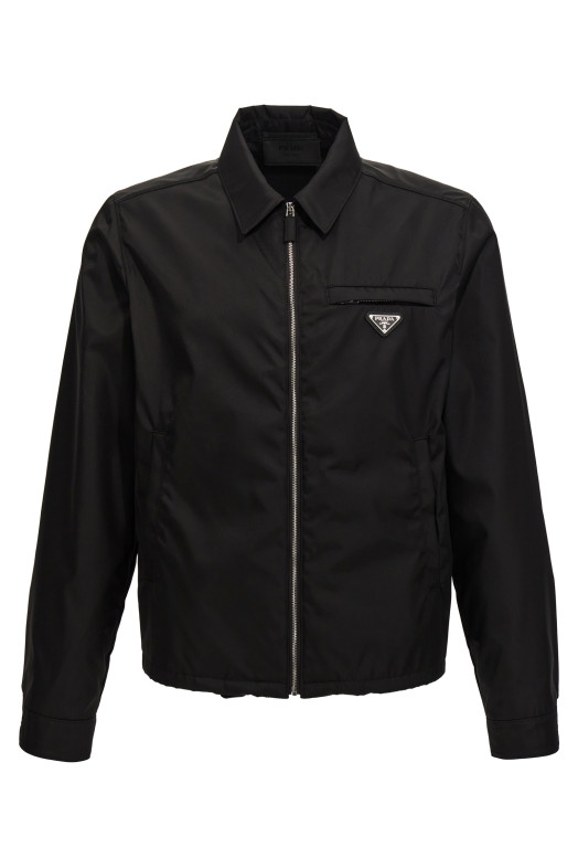 Re-Nylon logo jacket Black Re-Nylon logo jacket Black
