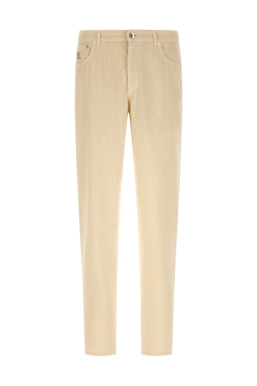 Corduroy pants White