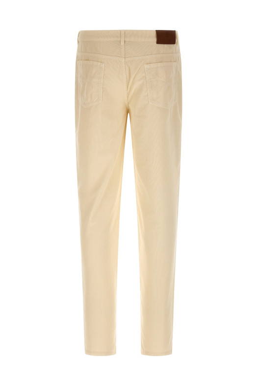 Corduroy pants White