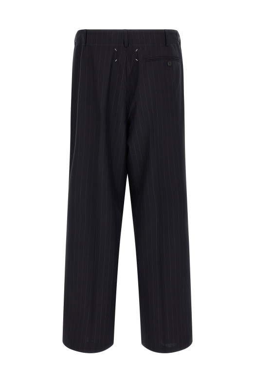 Брюки в полоску Синие MAISON MARGIELA S67KA0080M35581524F