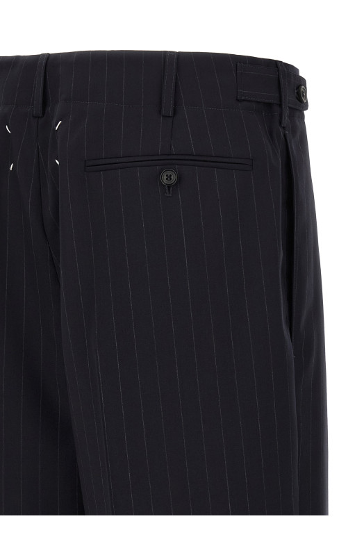 Брюки в полоску Синие MAISON MARGIELA S67KA0080M35581524F