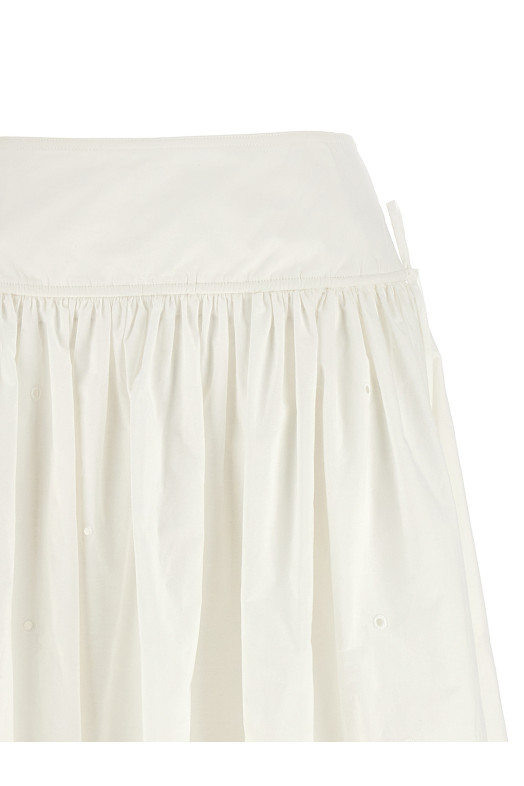 Юбка «White Cotton Embroidered Midi» Белая SS25137MSKWWHITE Юбка «White Cotton Embroidered Midi» Белая SS25137MSKWWHITE