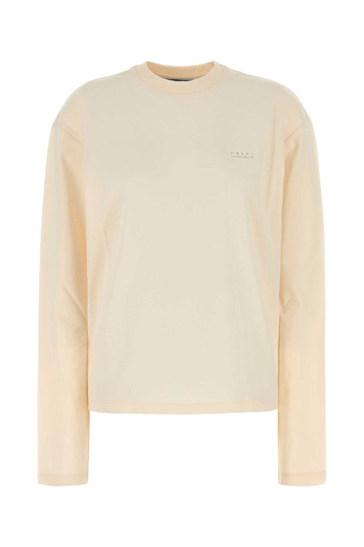 Sand cotton t-shirt PRADA (34681SOOO17KF)