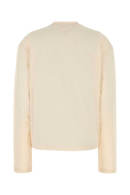 Sand cotton t-shirt PRADA (34681SOOO17KF)